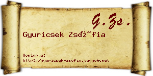 Gyuricsek Zsófia névjegykártya