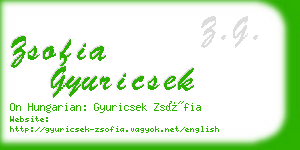 zsofia gyuricsek business card